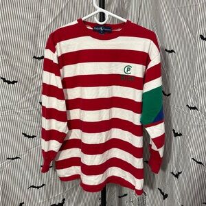 ITEM#67 Polo Ralph Lauren Men's Red and White long sleeve T-shirt
Size S

22x28